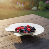 Stainless Steel Tray Modern Metal Fruit Bowl Low-Profile Tableware for Living Room