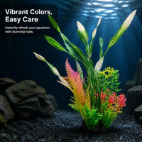 Aquarium Plastic Plant Decorations for Fish Tank Landscaping
