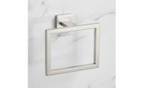 Rustproof Hand Towel Loop with Square Base Geometric Hand Towel Loop Space-Saving Hardware Sleek for Washroom