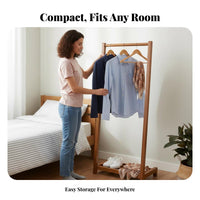 gratisstanding Design Angled Frame Clothes Rail with space-efficient-storageSaving Clothing Rack Easy Assembly Garment Stand Minimalist design for Students, Apartment Dwellers, homeowners, Bedroom, Dorm Room, Entrymethod, walk-through Closet