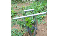 Handheld Transplanting Tool Pointed Tines Metal Transplanter Split Opening Planting Cup Tool