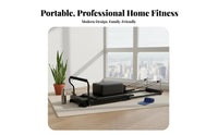 Foldable Pilates Reformer Full-Body Workout Pilates Core Bed Adjustable Resistance Aluminum Reformer Machine for Adults, Beginners, Strength Training