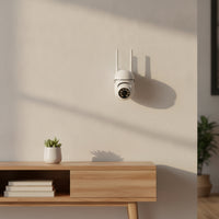 Compact Wireless Security Camera with Antennas Motion Detection Distant Monitoring for Homeowners