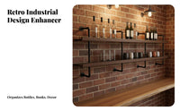 Industrial Pipe Shelf Retro Wall-Mounted Design Mounted Beverage Rack Space-Saving Wall Mounted Bar Shelf for Restaurant Owners, Coffee Shop