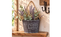 Wall-Hanging Flower Pot Tapered Vessel Shape Rustic Iron Flower Pot