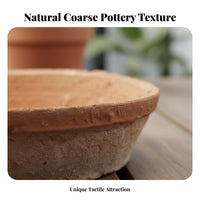 Terracotta Plant Saucer Promotes Drainage Shallow Pottery Plant Base Rustic Simplicity Aesthetic Clay Pot Tray for Indoor Gardeners
