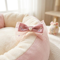 Dog Ribbon Hair Clip, Rose, Polyester, Stylish, Pet Hair Clip, Dog Ribbon, For Photo Shoots & Walks