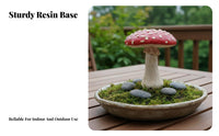 Resin Toadstool Statue Whimsical Resin Toadstool Figurine Nordic Design