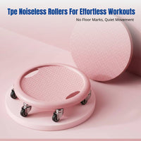 Six-Wheel Ab Wheel, Quiet Abdominal Trainer, Home Fitness, 360° Universal Rotation, TPE Soft Rollers, Anti-Slip Pad