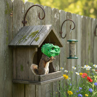 Dinosaur Squirrel Feeder Decorative Hanging Squirrel Feeder Sculpted for Garden