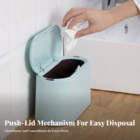 Mini Desktop Trash Can Double Layer Design Desktop Trash Can Compact Size Mini Press-Top Garbage Bin for Students, Homeowners, Dorm Room, Bedroom, Car