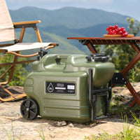 28 L Easy to Move Rolling Water Jug Built-in Faucet Water Carrier with Tap Portable Design Food Grade Material for Car Travel