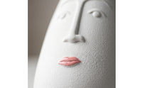 Ceramic Face Vase Textured Sculptural Face Vase Minimalist Decor for Living Room, Entryway Console