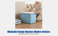 Oversized Plastic Storage Box with Wheels, High Capacity Organizer, Hinged Lid, Dustproof, Home Clothes and Quilt Storage