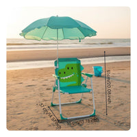 Foldable Kids Beach Chair with Umbrella for Toddlers, Babies, Outdoor