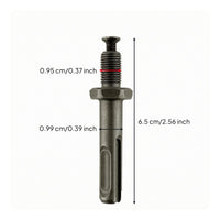 Machined Threaded Drill Chuck Adapter Compact Drill Chuck Adapter Dark Finish Connecting Shaft Cylindrical
