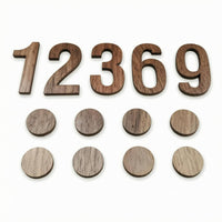 Wood Grain Self-Adhesive Clock Numerals Easy to Install Craft Supply
