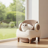 Electric Open-Top Automatic Litter Box Safe Self-Cleaning Cat Litter Box Quiet Pet Supply Low-Noise for Apartment