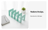 Transparent Design Bookend with Pen Holder Space-Saving Multi-Functional Bookend Minimalist and design Book Stand Large Capacity for Students, educators, Desk, Study Room