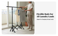 Space-Saving Foldable X-Frame Clothes Airer Extendable Laundry Rack Portable Drying Stand Easy Assembly for Apartment Dwellers, Homemakers, Balcony, Small Spaces, Indoors, outdoorsdoors