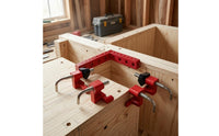 12 Pieces Printed Scale Woodworking Clamp Set Star Knob 90-Degree Clamp Red Body High Precision for Assembly