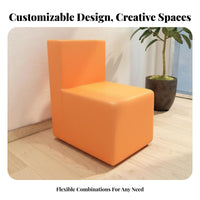 Creative Shape Geometric Block Sofa Set Modular Combination Commercial Furniture Modern Design Lounge Seating Wear-Resistant for Business Owners, Interior Designers, Design Enthusiasts, Reception Area, Waiting Room, Hotel Lobby