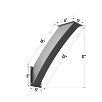 2 Pieces Predrilled Holes Arc-Shaped-Style Angle Support Bracket Heavy Duty Curved Steel Bracket Easy to Install Wood Corner Brace Long-Lasting for Pergolas