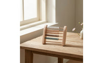 Early Learning Wooden Abacus Educational Abacus with Five Rods Compact Wooden Counting Toy Classic for Toddlers, Playroom, Nursery
