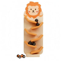 Curved Ramps Tabletop Car Track Rounded Edges Wooden Sliding Car Toy Natural Wood Wooden Race Track for Children