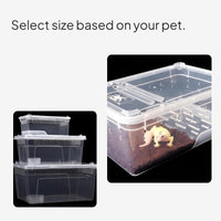 Transparent Amphibian Breeding Box with Ventilated Lid