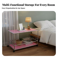 Stackable Cube Organizer Minimalist aesthetic Accent Cabinet Pastel rosy Multifunctional for Homeowners, Teens, Bedroom, Studio