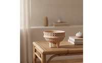 Honeycomb Textured Paper Pulp Vase Artisanal Look Vase with Handles Rustic Vessel Sculptural for Shelf Display