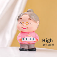 寿星公寿婆蛋糕摆件寿桃财神爷福字寿字生日装饰新年插件祝寿插牌