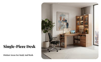 L-Shaped Computer Desk Large Workspace L-Shaped Desk with Hutch Space-Saving Corner Computer Workstation with Storage for Students, Children, Bedroom