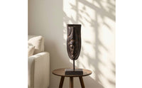 Faceplate Ornament Resin Faceplate Sculpture Tall Sculpture with Stand for Interior Stylists, Art Collectors, Entryway