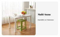 Anti-Slip Feet stackable Stool Set Simple Design Stackable Square Stool Easy to Clean Household Furniture long-lasting Construction for Families, Students, Bathroom, Living Room, Balcony, Office