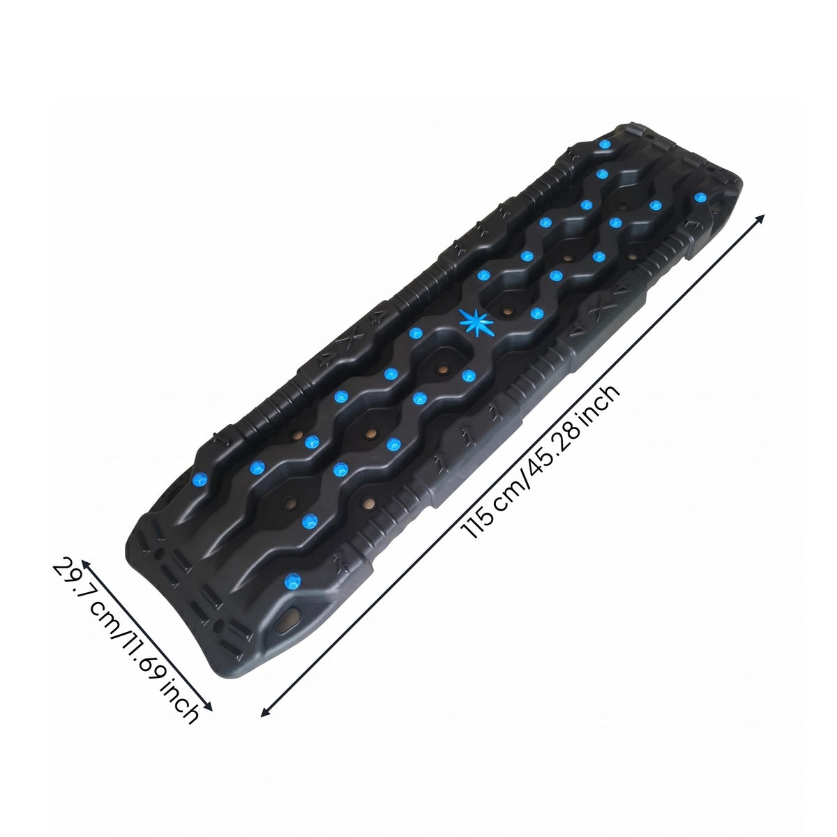 Wave Grip Away-from-Road-Highway Recovery Board Side Grips Away-from-Road-Highway Traction Board Molded Sand Mud Winter Precipitation Traction Mat Easy to Clean