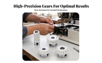 4 Pieces Wear-Resistant Sewing Machine Gear Set Precision Drive Gear Set White