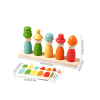 Fine Movement Skills Development Color Emotion Stacking Game Hand-Eye Coordination Facial Emotion Matching Game for Early Learning
