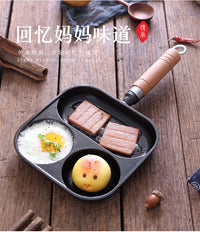 Cast Iron Multi-Function Breakfast Pan with Non-Stick Surface, Egg and Burger Cooker, Suitable for Induction Cooktops
