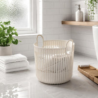 Slatted Laundry Basket Openwork Small Laundry Basket Easy to Carry