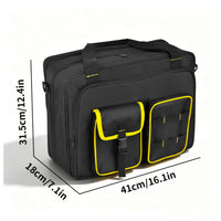 Tool Bag with Laptop Compartment Reinforced Tool Storage Bag with Shoulder Strap Long for Technicians, Field Work, Work Site