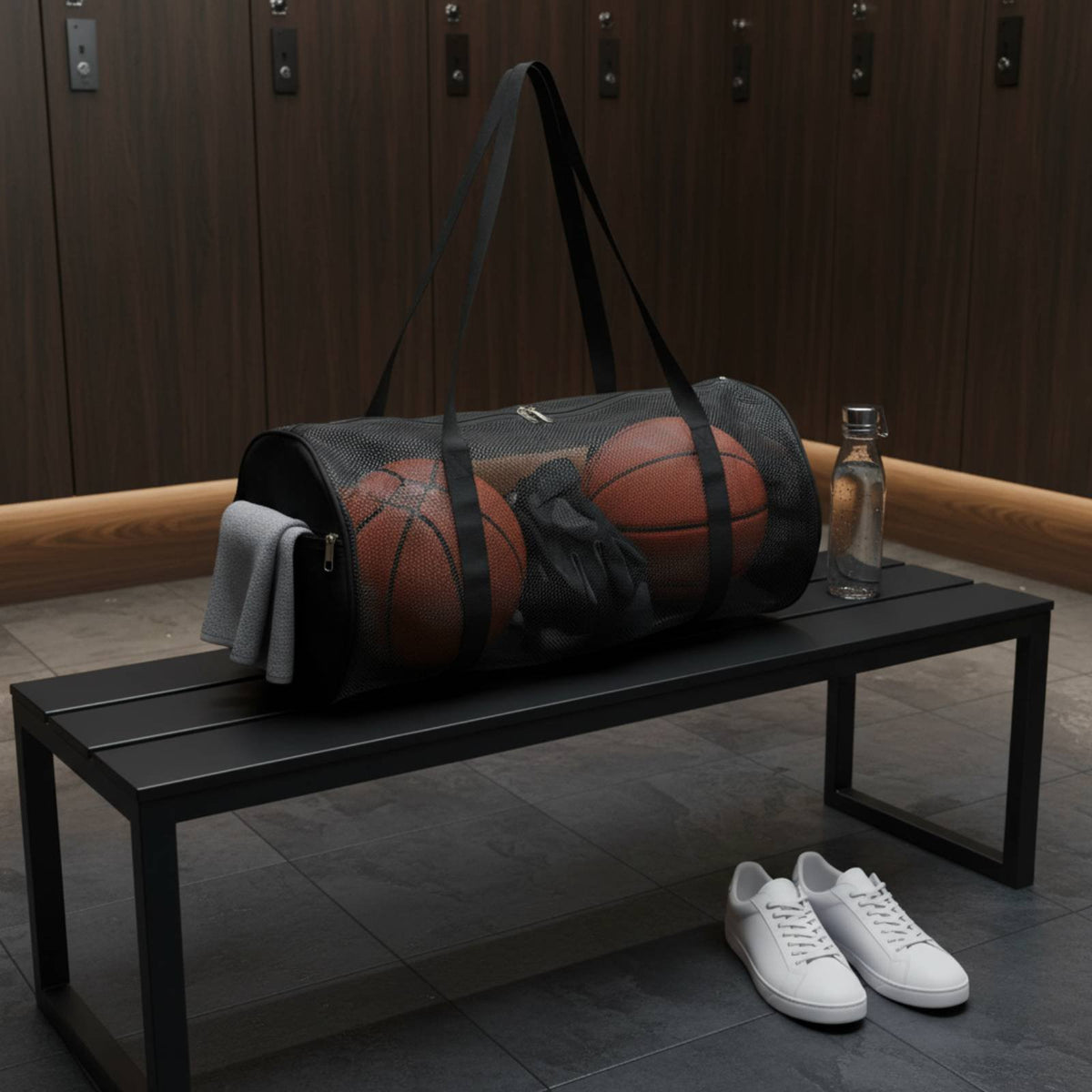 Ball Carrier Bag Large Capacity Mesh Bag Lightweight for Athletes, Coaches, Gym, Sports Field, Beach