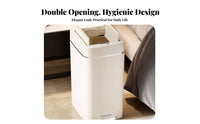 Foot Pedal Waste Bin Gentle-Close Lid Lidded Push-Top Bin Double-Opening Trash Can Hands-Contactless Function Slim Rectangular