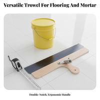 Even-Spreading Cement Applicator Even Wooden Handle Notched Epoxy Rake Notched Epoxy Squeegee Long-Lasting for DIY Hobbyists