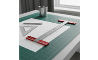 Etched Scale Woodworking T-Square Light and Portable T Square Ruler Lightweight Aluminum Alloy Scribing Ruler Wear-Resistant for Woodworkers, Carpenters, DIY Enthusiasts