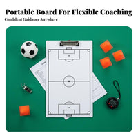 Portable Soccer Coaching Board Sturdy Soccer Clipboard for Training, Sideline