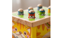 Early-Learning Whack-Arodent Toy Tabletop Wooden Toy with Pegs Compact Interactive for Toddlers, Young Children, Playrooms, Preschools