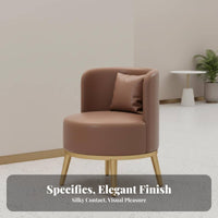 Modern Design Upholstered Barrel Chair High-Rebound Cushion Lounge Seat Thick Padding Indoor Seating Ergonomic Support for Interior Designers, Business Owners, Hotel Lobby, Reception Area, Office, Living Room