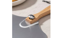 Pizza Peel with Wood Handle Easy to Clean Pizza Peel Metal Tool for Home Chefs